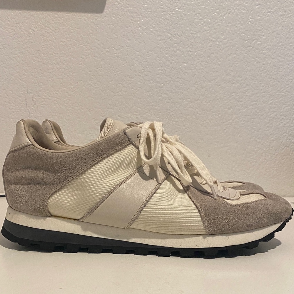 MM6 Maison Martin Margiela Cream and Gray Sneakers